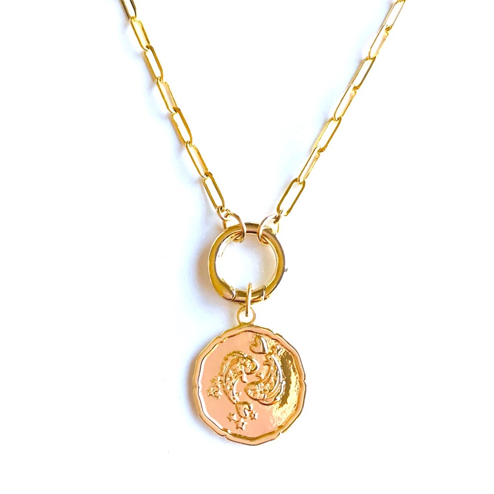 18” PISCES Zodiac Charm Necklace ♓️